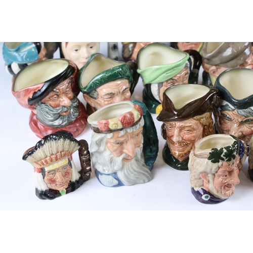 110 - Fifteen Royal Doulton medium size Character Jugs including Don Quixote, Granny, Robin Hood, Dick Tur... 