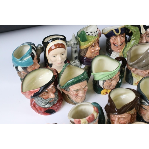 110 - Fifteen Royal Doulton medium size Character Jugs including Don Quixote, Granny, Robin Hood, Dick Tur... 