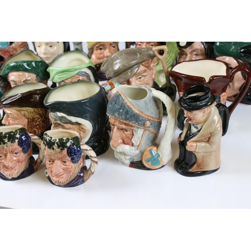 110 - Fifteen Royal Doulton medium size Character Jugs including Don Quixote, Granny, Robin Hood, Dick Tur... 