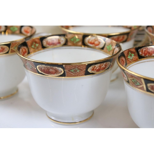 115 - Circa 1920 Art Deco period Royal Albert Crown China pattern # 4004 Imari design 36 piece tea service