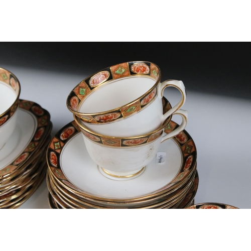 115 - Circa 1920 Art Deco period Royal Albert Crown China pattern # 4004 Imari design 36 piece tea service