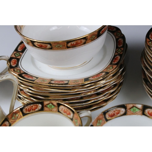 115 - Circa 1920 Art Deco period Royal Albert Crown China pattern # 4004 Imari design 36 piece tea service