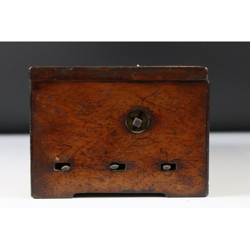 143 - Early Key-wind ' F Nicole / Nicole Freres ' exposed control Musical Box, number 12070, 16cm cylinder... 