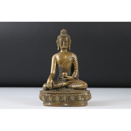 151 - Chinese Bronze Seated Buddha, 19cm high