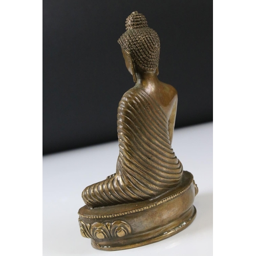 151 - Chinese Bronze Seated Buddha, 19cm high