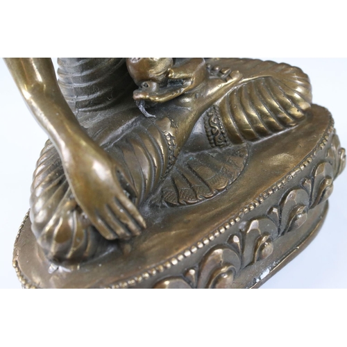 151 - Chinese Bronze Seated Buddha, 19cm high