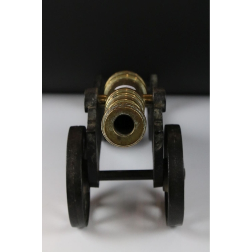 178 - Large Gilt Bronze and Cast Iron Model of a Signal Canon, 47cm long