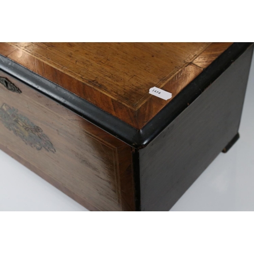 180 - 19th century Swiss Rosewood and Marquetry Inlaid ' Bells and Drum insight ' Musical Box, 6