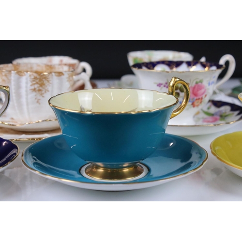 29 - Two Early 20th century Wileman Trios plus a Wileman Cup & Saucer together with Two Wilmean Foley Tri... 