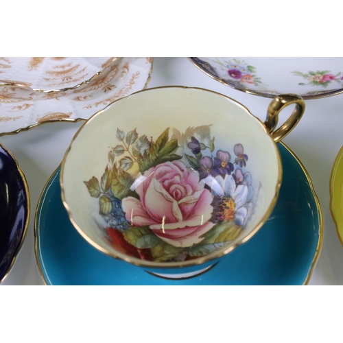 29 - Two Early 20th century Wileman Trios plus a Wileman Cup & Saucer together with Two Wilmean Foley Tri... 