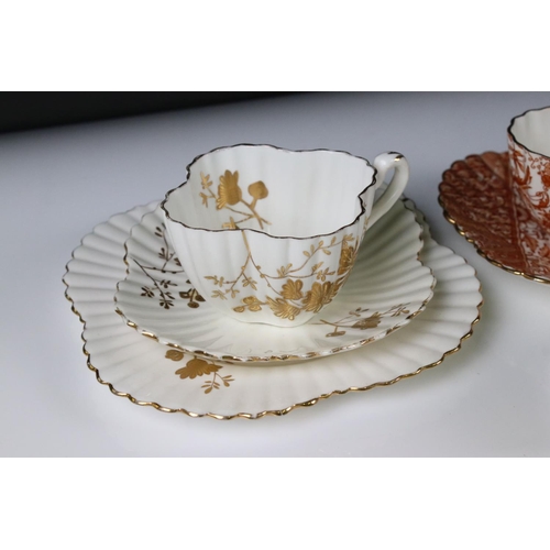 29 - Two Early 20th century Wileman Trios plus a Wileman Cup & Saucer together with Two Wilmean Foley Tri... 