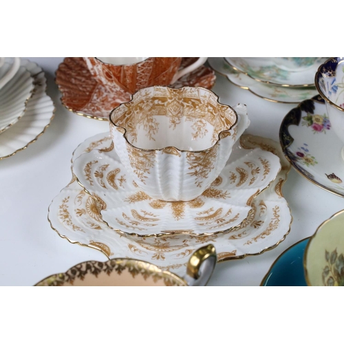 29 - Two Early 20th century Wileman Trios plus a Wileman Cup & Saucer together with Two Wilmean Foley Tri... 