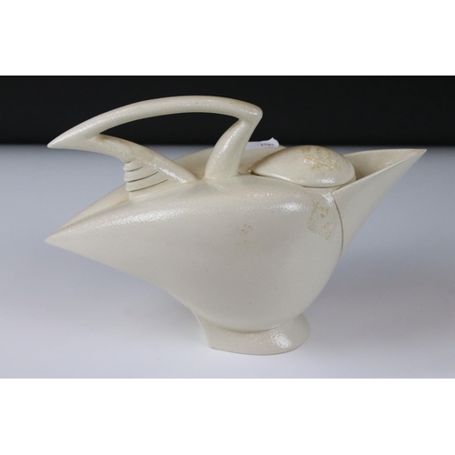 3 - Anthony Theakston (born 1965), White Glazed Jug / Teapot modelled in the form of an Art Deco style B... 