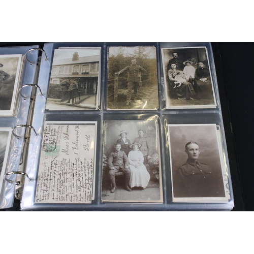 389 - Collection of approx. 230 portrait postcards, photographs & CDVs, late 19th - early 20th century, in... 