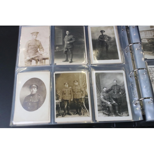 389 - Collection of approx. 230 portrait postcards, photographs & CDVs, late 19th - early 20th century, in... 