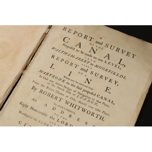 397 - 18th century Report and Survey of the Canal from Waltham Abbey to Moorfield also  a Report and Surve... 