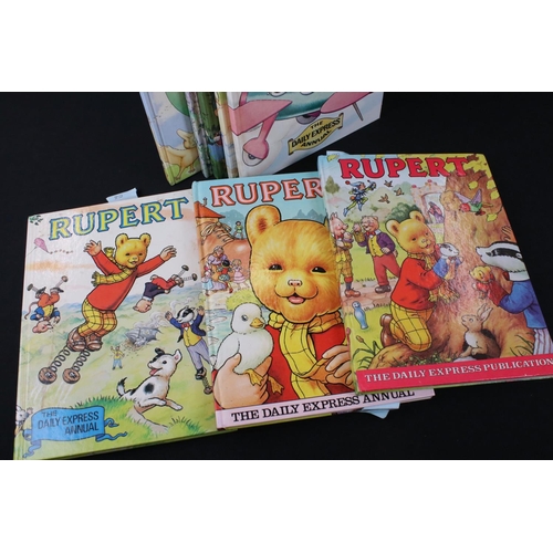 402 - Fifteen Rupert Bear Albums including Seven from 1970's and Seven from 1980's