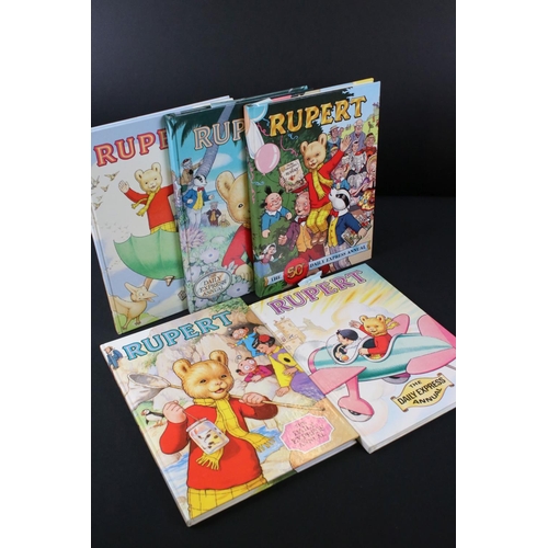 402 - Fifteen Rupert Bear Albums including Seven from 1970's and Seven from 1980's