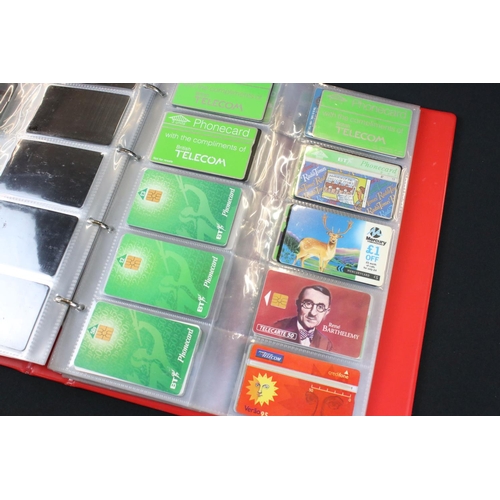 407 - Phone Cards - Five Albums of mainly BT Phone Cards but also Telefonica, Vodafone, Orange, etc plus a... 