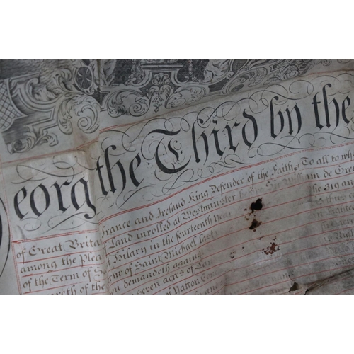 412 - Nine 18th century Vellum Indentures, mainly relating to Congresbury, Somerset, dated 1709, 1712, 171... 