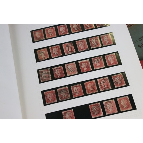 413 - Stamps and First Day Covers - Wiljon Stamp Album containing three pages with Victorian Penny Reds pl... 