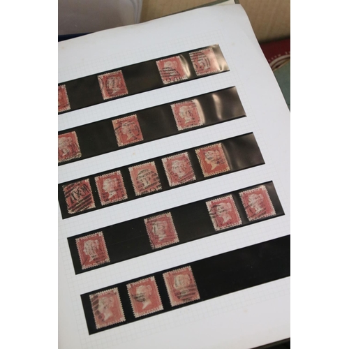 413 - Stamps and First Day Covers - Wiljon Stamp Album containing three pages with Victorian Penny Reds pl... 