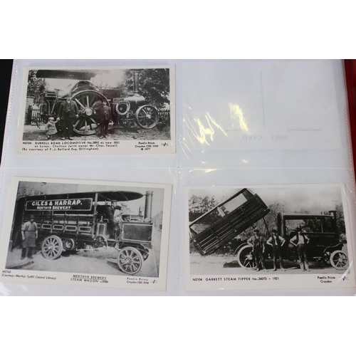 416 - Seven Albums containing transport and other postcards including an Two Albums of reproduction Railwa... 