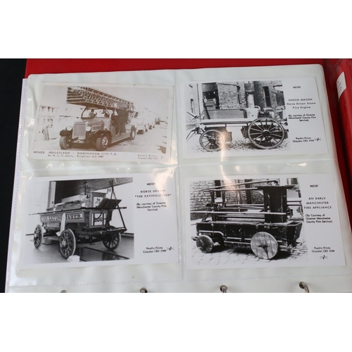 416 - Seven Albums containing transport and other postcards including an Two Albums of reproduction Railwa... 