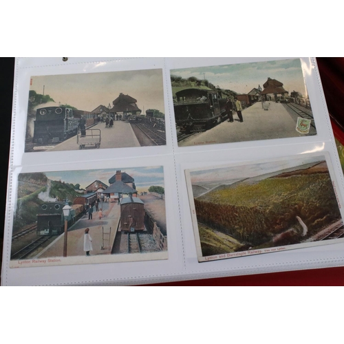 417 - Twelve Albums of Postcards containing mainly black and white postcards of locomotives, railway cross... 