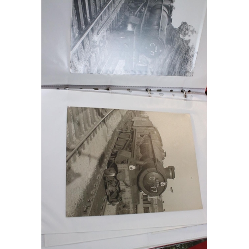 417 - Twelve Albums of Postcards containing mainly black and white postcards of locomotives, railway cross... 