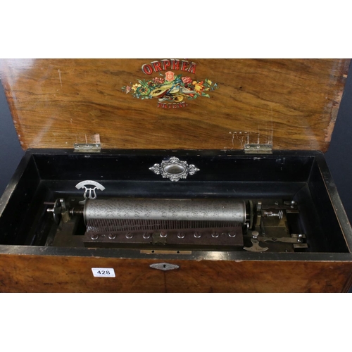 428 - Large 19th century Swiss ' Orphea ' interchangeable Musical Box, serial no. 2293, 13