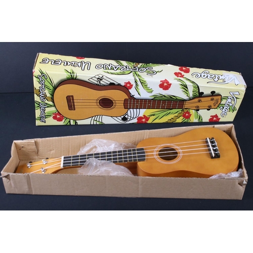 429 - Cased ' Lark ' Violin with bow together with Boxed Soprano Ukulele