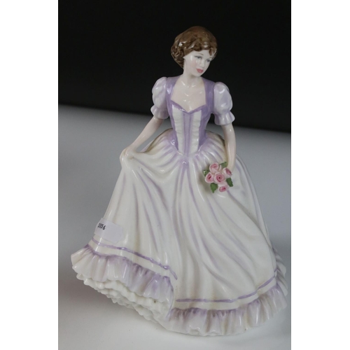 44 - Five Royal Doulton Figurines including Southern Belle HN2229, Sandra HN2275, Suzanne HN4098, Rebecca... 