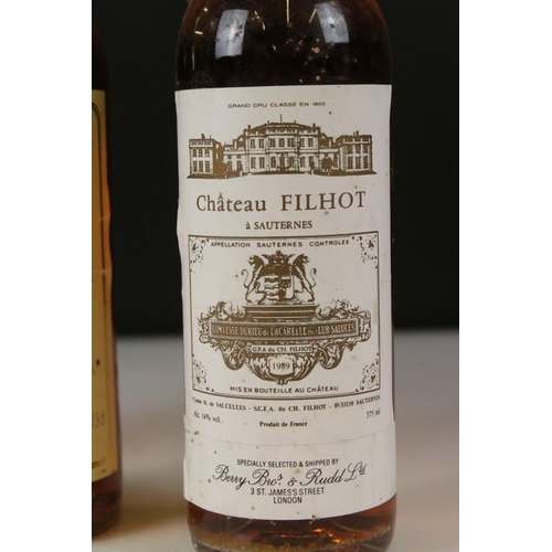 446 - Wine - Chateau Filhot 1983, Sauternes, 375 ml, 1B, Ch de Peytiat 1994, 375 ml 1B and another bottle,... 