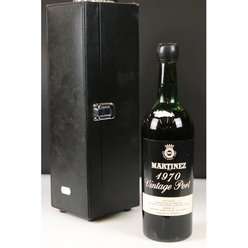 447 - A cased bottle of Martinez 1970 vintage port.