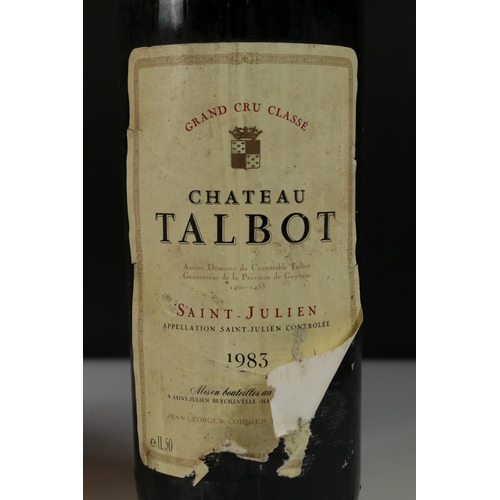 449 - Wine - Chateau Talbot 1983, St Julien 4me, Cru Classe - 1 magnum and Chateau Talbot 1997, St Julien,... 