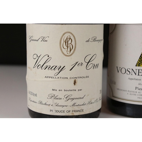 450 - Wine - Vosne Romanee 1996, 2 B, Volnay 2001, Blain Gagnard, Premier Cru, 2B, Ch. Belingard Monbazill... 