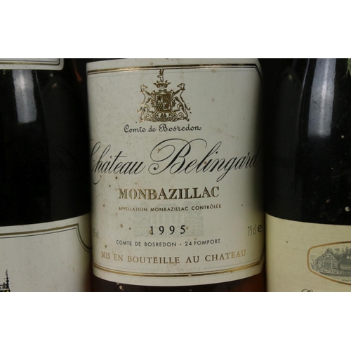 450 - Wine - Vosne Romanee 1996, 2 B, Volnay 2001, Blain Gagnard, Premier Cru, 2B, Ch. Belingard Monbazill... 