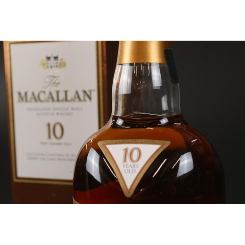 452 - Whisky - The Macallan 10 single malt whisky, ten years old, in unopened box, 700 ml, The Balvenie Do... 