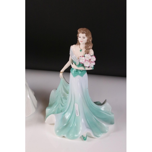 51 - Royal Doulton Stephanie Figurine together with Four Coalport Figurines including Pauline, Camilla, S... 