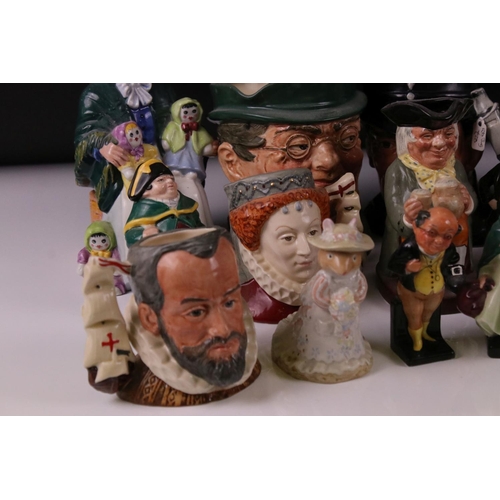 59 - Extensive collection of Royal Doulton Figures and Jugs including Three Large Character Jugs (The Lon... 