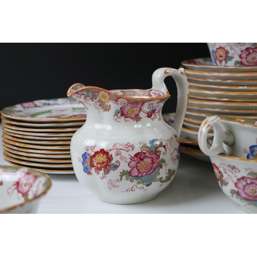 60 - Early 20th century Cauldon part Tea Set comprising 9 Tea Cups, 12 Saucers,  12 Tea Plates, Milk, Sug... 