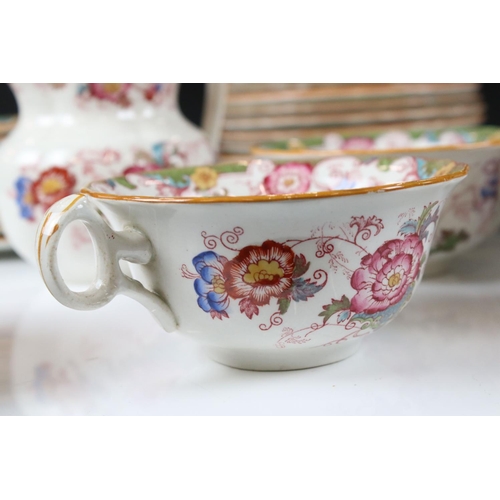 60 - Early 20th century Cauldon part Tea Set comprising 9 Tea Cups, 12 Saucers,  12 Tea Plates, Milk, Sug... 