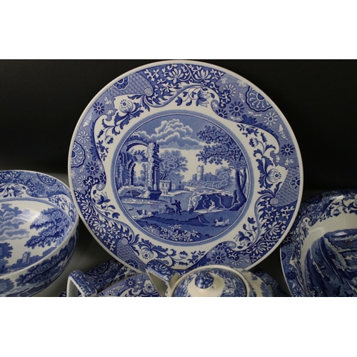 63 - Collection of Spode Italian Blue and White including Two Copeland Spode Teapots and a Fruit Bowl plu... 