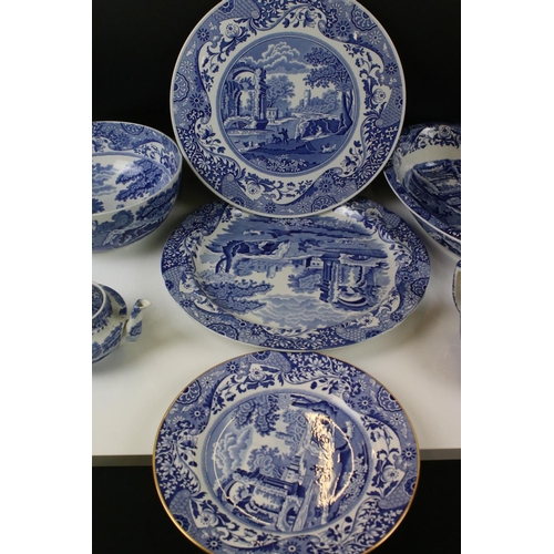 63 - Collection of Spode Italian Blue and White including Two Copeland Spode Teapots and a Fruit Bowl plu... 