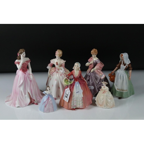 79 - Three Royal Doulton Figurines including Janet HN1537, The Milkmaid HN2057 and Christine HN3905, Roya... 