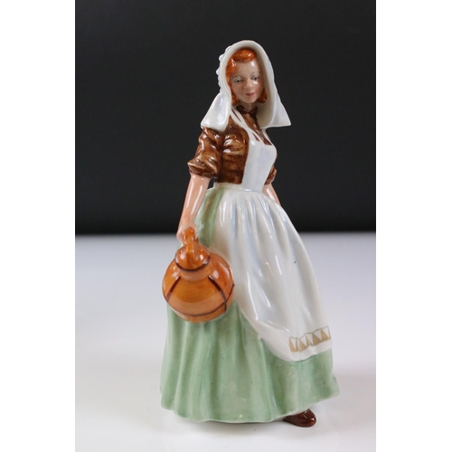 79 - Three Royal Doulton Figurines including Janet HN1537, The Milkmaid HN2057 and Christine HN3905, Roya... 