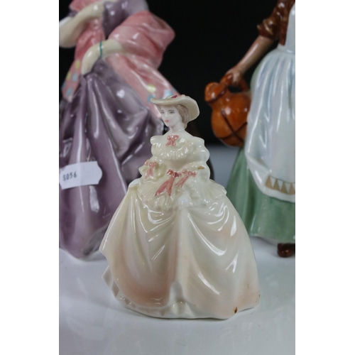 79 - Three Royal Doulton Figurines including Janet HN1537, The Milkmaid HN2057 and Christine HN3905, Roya... 