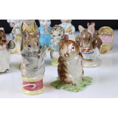 82 - Eleven Beswick Beatrix Potter Figures including Old Mr Brown, Hunca Munca, Timmy Willie, Appley Dapp... 