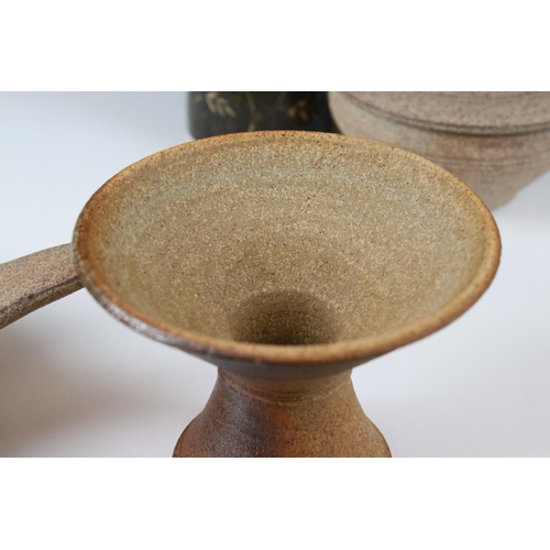 83 - Two Bernard Leach for St Ives Pottery ' Standard ware ' Lidded Soup Bowls, 10cm high together with W... 